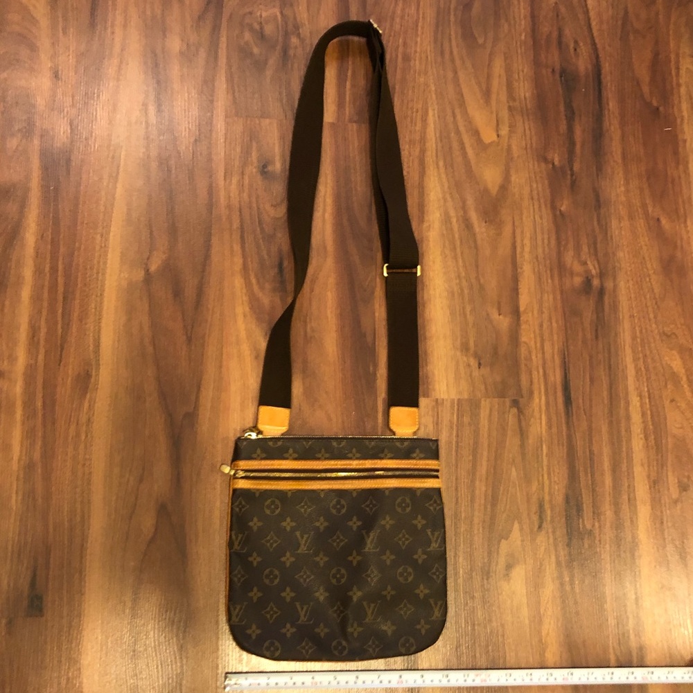 Authentic Louis Vuitton Brown Monogram Crossbody Bag